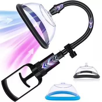 130 мм ручной насос для киски, присоска для влагалища, клитора, женский массаж груди, стимулятор сосков, увеличенная крышка вакуумного насоса, секс-игрушки для взрослых Blue L