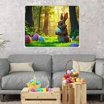 130 шт./компл. Пасхальный День святого Валентина Кролик Пазл Цветной Яйцо Кролик Пазл Игра Дети Взрослые Обучающая Бумажная Пазл Игрушка Украшение Дома