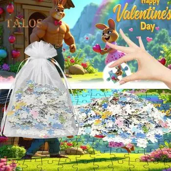 130 шт./компл. Пасхальный День святого Валентина Кролик Пазл Цветной Яйцо Кролик Пазл Игра Дети Взрослые Обучающая Бумажная Пазл Игрушка Украшение Дома A
