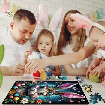 130 шт./компл. Пасхальный кролик пазл красочный яйцо кролик головоломка сборка игра для детей взрослых образовательная бумажная головоломка игрушка украшение дома E