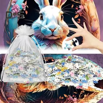 130 шт./компл. Пасхальный кролик пазл красочный яйцо кролик головоломка сборка игра для детей взрослых образовательная бумажная головоломка игрушка украшение дома A