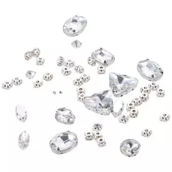 130 шт. смешанных форм пришивные стразы плоские стразы для одежды аппликация из страз платье