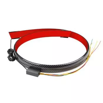 130 см универсальный светодиодный фонарь из углеродного волокна для заднего спойлера для багажника автомобиля, многофункциональная полоса стоп-сигнала 12 В, предупреждение