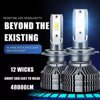 130 Вт H7 H4 LED HB3 HB4 9005 9006 H1 H3 H11 HIR2 9012 Светодиодные лампы для автомобиля Haedlight Canbus Turbo Fan Авто Противотуманные фары 6000K H1 белый