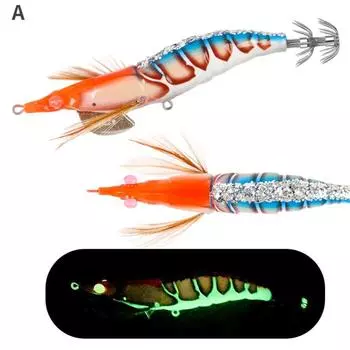 130mm/20g Shrimp Bait 3.5# Octopus Lure 2025 Squid Hook Lifelike 130mm/20g-A