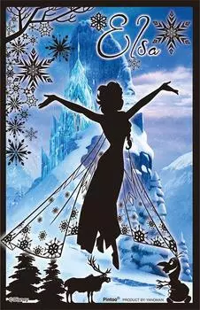 132 элемента пазла с прозрачной подставкой Frozen Silhouette Elsa