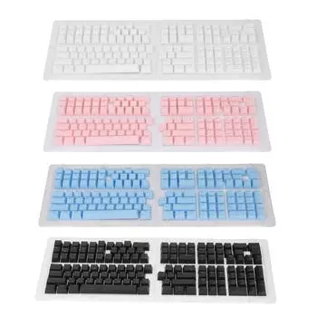 132 клавиши тайские колпачки набор ABS OEM высота полупрозрачные DIY тайские колпачки клавиатуры замена для 61 62 Blue