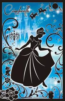 132 Piece Jigsaw Puzzle Clear Stand Puzzle Cinderella Silhouette Cinderella