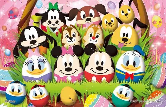 132 Piece Jigsaw Puzzle Clear Stand Puzzle Disney x Easter Egg Party