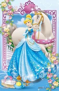 132 Piece Jigsaw Puzzle Clear Stand Puzzle Cinderella Elegant Princess