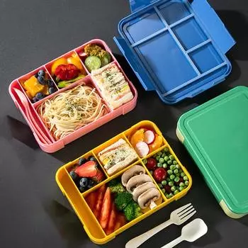 1330 мл взрослый ланч-бокс с крышкой портативный 6 отсеков микроволновая печь бенто-бокс для взрослых/детей/школы офисный пищевой контейнер