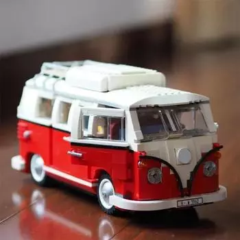 1334 шт. T1 Camper Car Building Blocks Classic Vehicle Assemble Bricks Toys Birthday Gift For Baby Boy Adult