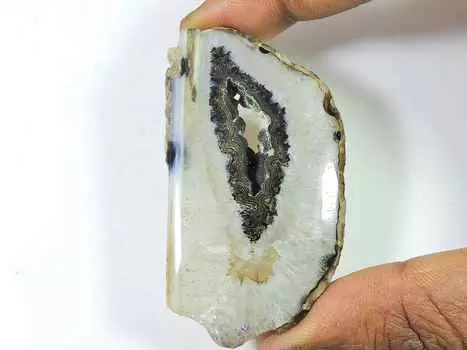 133Cts. Dyed Black Druzy Agate Fancy Crystal Cabochon Loose Gemstone 32X63MM SK-2263