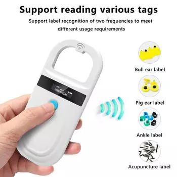 134,2 кГц/125 кГц сканер микрочипов для идентификации кошек и собак Fdx-B Iso11784/85 чёрный