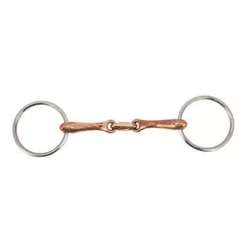 135 мм трензель с конским ртом, кольцо из нержавеющей стали, медное звено, свободное кольцо, трензель