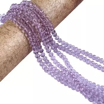 135 шт 4 мм прозрачные AB граненые бусины Rondelle свободные для изготовления ювелирных изделий