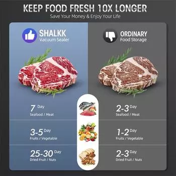 135 Вт вакуумный упаковщик машина на заказ производитель Sellador Al Vacio для пищевых продуктов для домашнего использования со светодиодным дисплеем EU Plug чёрный