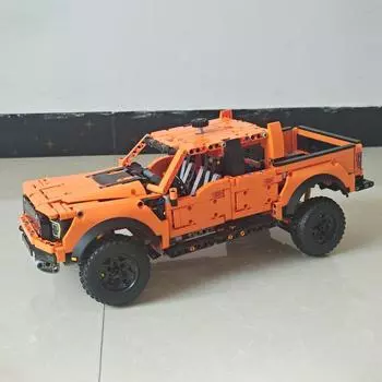 1379 шт. Технический 1:10 F-150 Raptor Off Road Car Building Blocks 42126 Пикап Сборка кирпичей Игрушки Подарки для мальчиков и детей оранжевый
