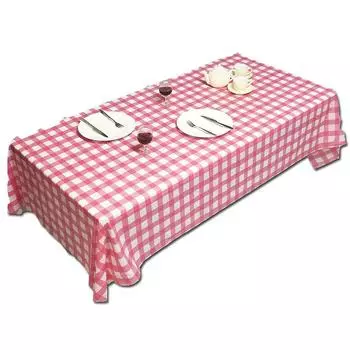 137*274Cm Disposable Tablecloth Plaid Stripe Wave Pattern Plastic Waterproof Oil-Proof Table Cover Christmas Party Picnic Mats 137x274cm