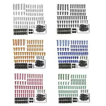 137 шт. комплект болтов для обтекателя мотоцикла, крепежные зажимы, гайки, алюминий для спортбайков Kawasaki, Suzuki, Honda, Yamaha, BMW чёрный