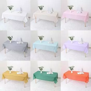 137 см x 183 см одноразовая скатерть для вечеринки, квадратная, для дома, однотонная, многоцелевая, для дня рождения, декоративные аксессуары 137*183cm