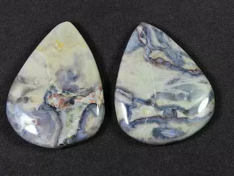 137Cts. Натуральная кофейная яшма, 2 шт., грушевидный кабошон, драгоценный камень, 41–42 мм, RQ-1433