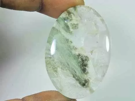 138Cts. Садовый кварц лодолит овальный кристалл кабошон россыпью драгоценный камень 33X48 мм SK-3375