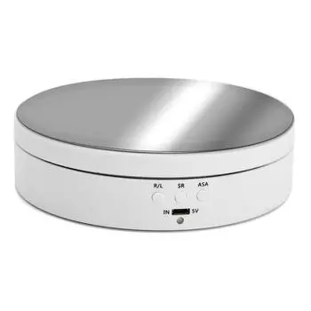 138mm Photography Rotating Display Stand 360 Degree Electric Rotating Product Display Turntable Rechargable white smooth