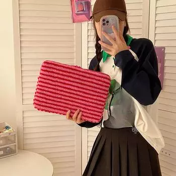 13 14 15,6 дюймовый чехол для ноутбука мягкий плюшевый чехол для планшета компьютерный чехол для Macbook Air Pro 13.3 Xiaomi Mi Pad 5 6 iPad чехол S