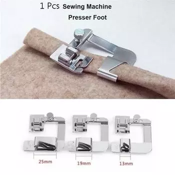 13/19/25 мм инструмент для обжима из нержавеющей стали, прокатанная подола, лапка, часть швейной машины, прижимная лапка, подшивочная полоса Style 1