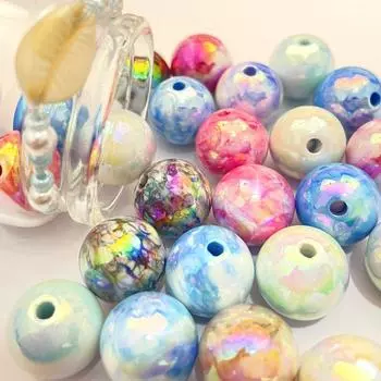 13/26/42 шт. Акриловый материал, цветные бусины, декоративные бусины, случайный цвет, браслет, ожерелье, серьги, брелок, цепочка для ног, цепочка для телефона 13pcs