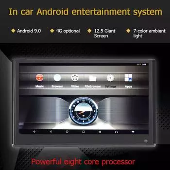 13,3-дюймовый IPS сенсорный экран Android 9.0 автомобильный подголовник плеер 4+64G Wifi HD1080P 4K автомобильное видео аудио 8-ядерный светодиодный окружающий свет