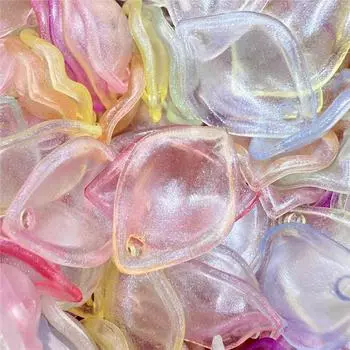 13,3 мм*19,6 мм серьги для волос ювелирные изделия бусины подвеска акриловые листья креативный DIY материал подвески пудра блестки DIY браслет 200 шт./компл. аксессуары жёлтый