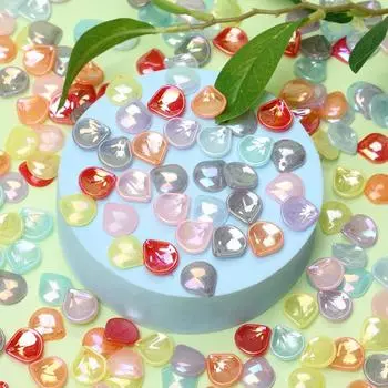 13,5*14,8 мм 20 шт. Акриловые AB цвета лепестки цветов бусины кулон DIY шпилька серьги браслет аксессуары для изготовления ювелирных изделий жёлтый