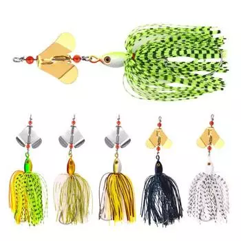 13,5 см/20 г красочные усы рыболовная приманка с металлической блесной блестками реалистичная силиконовая искусственная приманка