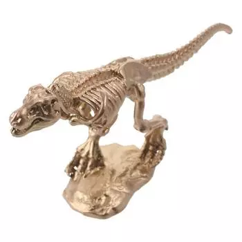 13*6,5*3 см золотая фигурка динозавра, домашний декор, сплав золотая фигурка динозавра, мини-украшение динозавра, цельное металлическое украшение в виде животного светло-серый