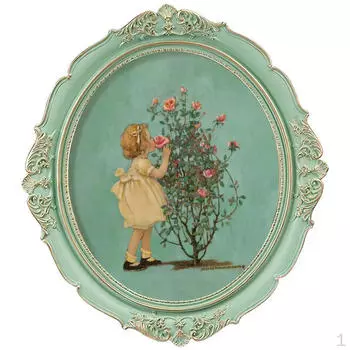 13,7x15 дюймов Овальная фоторамка из смолы Галерея искусства с настенным крючком Ручная работа Старомодный для