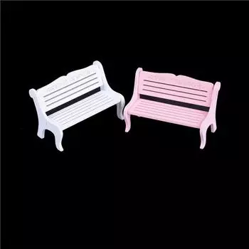 13*8 см деревянная скамейка 1:12 кукольный домик миниатюрная мебель садовый декор розовый