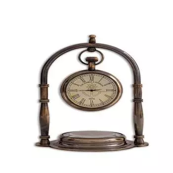 13,97 см настольные часы подвесные часы с компасом направления латунная оправа