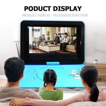 13,9-дюймовый широкоэкранный ЖК-дисплей высокой четкости, портативный автомобильный мобильный DVD-плеер, подключенная камера/телевизор, поддерживает несколько функций чёрный