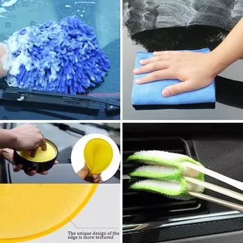 13/9pcs Car Cleaning Tools Detailing Brush Set Dirt Dust Clean Brushes Car Care Cleaning Cloth Detail Brush Auto Window Cleaner