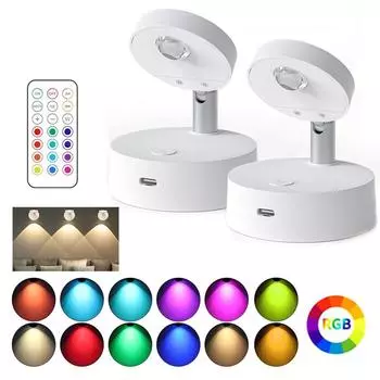 13-цветный светодиодный ночник с пультом дистанционного управления, беспроводной USB для кухни, спальни, настенной лампы для гостиной, внутреннего освещения USB Plug