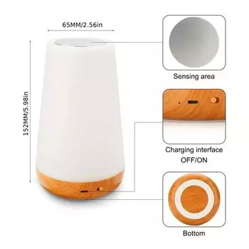 13 цветов, меняющий цвет, ночник, RGB, пульт дистанционного управления, сенсорная лампа, затемняющая, креативная настольная лампа, перезаряжаемый ночник, прикроватный декор