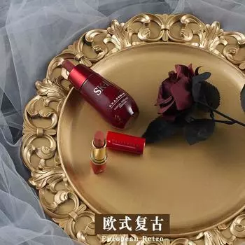 13-дюймовые золотые пластиковые тарелки с бусинами оптом ужин элегантное жемчужное блюдо декоративное салат свадьба 1pc