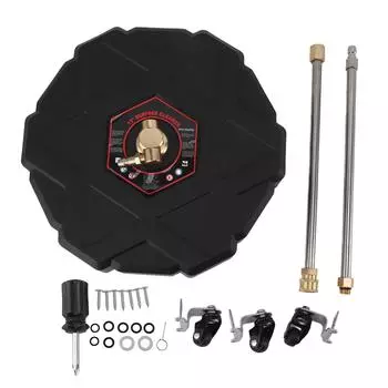 13-дюймовый очиститель поверхностей под давлением, 2500 фунтов на квадратный дюйм, 1/4 дюйма, быстрая заглушка с удлинителем колес, поверхность давления