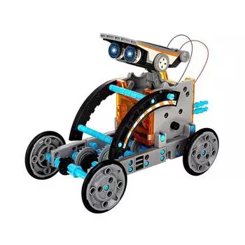 13-In-1 Solar Robot Toy Science Learning Educational STEM Solar Vehicle DIY Assembly Robot Car Building Toy Toddlers Boys Girls серый