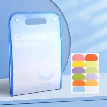 13-карманная папка-аккордеон, вертикальная многослойная сумка-органайзер, бумажный пакет для тестирования для студентов зелёный