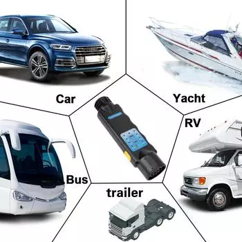 13-контактный 12-вольтовый тестер для прицепа Диагностические инструменты Проверка проводки Тестовый световой индикатор Адаптер для автомобильных разъемов Грузовик Караван Аксессуары Универсальный чёрный