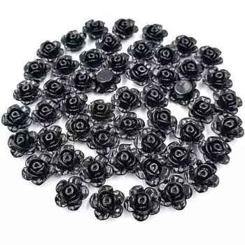 13 мм 20 шт. разноцветные яркие цвета розы свободные бусины для ювелирных изделий своими руками, аксессуары, модный материал ручной работы 13mm 20Pcs чёрный