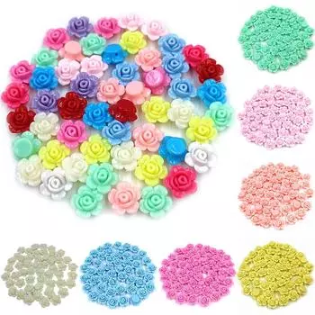13 мм 20 шт. разноцветные яркие цвета розы свободные бусины для ювелирных изделий своими руками, аксессуары, модный материал ручной работы 13mm 20Pcs белый